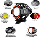 HJG Projector Angel Eyes LED Fog Light For Bike Universal For All Bike (1pc)